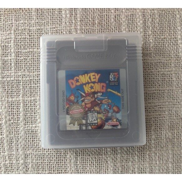 Vintage Donkey Kong (Nintendo Game Boy, 1994) Authentic Game Cartridge & Case - Picture 2 of 3